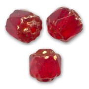 Antique Fire Polished faceted beads  6mm Light Siam Dark Bronze x20|raw }}