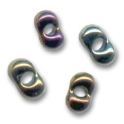 Glass beads Farfalles Peanut Beads 4x2 mm - Brown Iris x20g