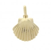 Seashell pendant 14 mm Gold plated 3 microns x1