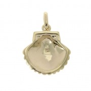 Seashell pendant 14 mm Gold plated 3 microns x1