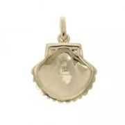 Seashell pendant 14 mm Gold plated 3 microns x1