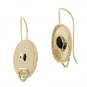 24 mm Earwires with onyx Gold plated 3 microns x2|raw }}