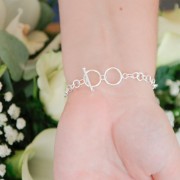 925 Sterling Silver bracelet 18cm with toggle clasp x1
