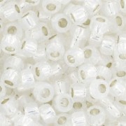 Toho Seed beads 15/0 TO15R2100 - Milky White Silver Lined x8g
