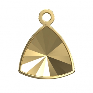 Stick-on setting for PureCrystal Kaleidoscope Triangle 4799 9 mm Gold Tone x1