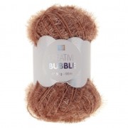 Creative Bubble - Sponge crochet thread tawashi Brown x50g|raw }}
