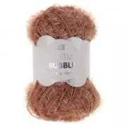 Creative Bubble - Sponge crochet thread tawashi Brown x50g