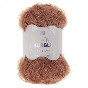 Creative Bubble - Sponge crochet thread tawashi Brown x50g