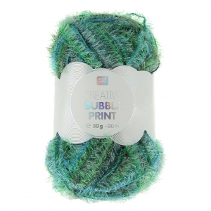 Creative Bubble - Sponge crochet thread tawashi Green Mix x50g