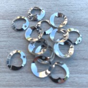 Silver Heart Hollow Charm 10mm x1