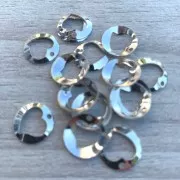 Silver Heart Hollow Charm 10mm x1