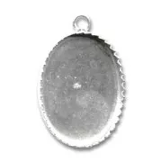 925 Sterling Silver Pendant setting 25x18 mm x1