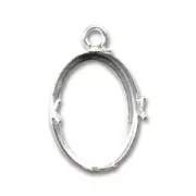 925 Sterling Silver Pendant setting 18x13 mm x1