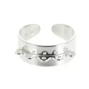 925 Sterling Silver Ring with 5 loops x1