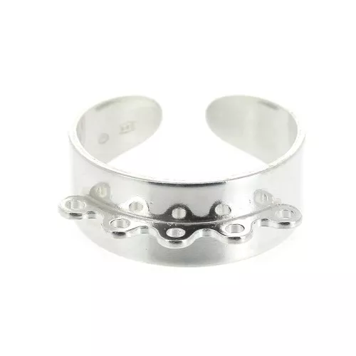 925 Sterling Silver Ring with 5 loops x1