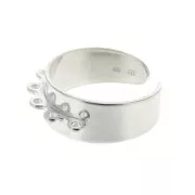 925 Sterling Silver Ring with 5 loops x1
