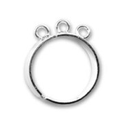 925 Sterling Silver Ring with 3 loops x1|raw }}