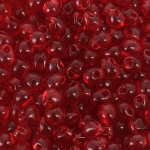 Miyuki Fringe beads 3.4 mm DP140 - Transparent Red Orange x8g