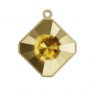 Stick-on setting for PureCrystal Kaleidoscope Square 4499 10 mm Gold Tone x1