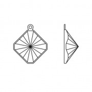 Stick-on setting for PureCrystal Kaleidoscope Square 4499 10 mm Gold Tone x1