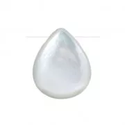Mother-of-Pearl drop 8x10 mm Iridescent Grey x1