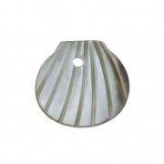 Mother-of-pearl Sequin shell shaped 9x10 mm Iridescent Grey x1