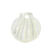 Mother-of-pearl Sequin shell shaped 10x11 mm Natural x1|raw }}