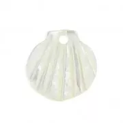 Mother-of-pearl Sequin shell shaped 10x11 mm Natural x1