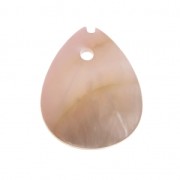 Mother-of-pearl leaf shape sequin 12x10 mm Pink x1