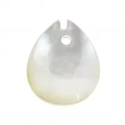 Mother-of-pearl leaf shape sequin 12x10 mm Iridescent grey x1