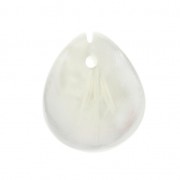 Mother-of-pearl leaf shape sequin 12x10 mm Natural x1|raw }}