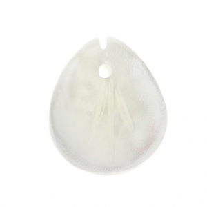 Mother-of-pearl leaf shape sequin 12x10 mm Natural x1