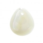 Mother-of-pearl leaf shape sequin 12x10 mm Natural x1