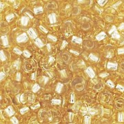 Preciosa Seed Beads 11/0 2 mm - Gold and Silver Lined x 20 g