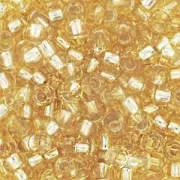 Preciosa Seed beads 11/0 2 mm - Gold silver Lined x20g