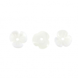 Mother-of-Pearl Flowers 8 mm Natural x4