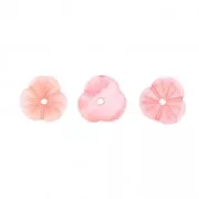 Mother-of-Pearl Flowers 8 mm Pink x4