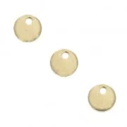 Round 5 mm sequins/charms Gold-filled x4