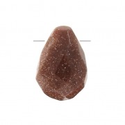 Faceted drop 6x9 mm imitation Pierre de soleil - Gold Stone x1|raw }}