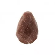 Faceted drop 6x9 mm imitation Pierre de soleil - Gold Stone x1