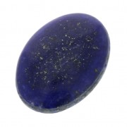 Oval cabochon - Grooved stone for macrame 25x18 mm Lapis Lazuli x1|raw }}