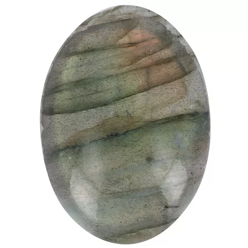 Oval cabochon - Grooved stone for macrame 18x13 mm Labradorite x1