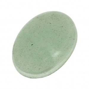 Oval cabochon - Grooved stone for macrame 18x13 mm Aventurine x1