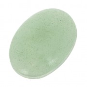 Oval cabochon - Grooved stone for macrame 25x18 mm Aventurine x1