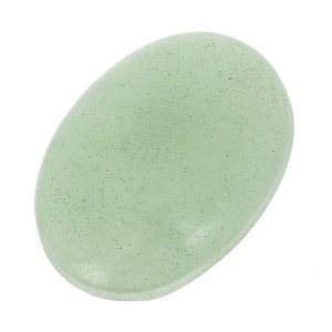 Oval cabochon - Grooved stone for macrame 25x18 mm Aventurine x1