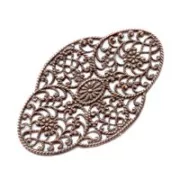 Filigree finding 55x34mm Old copper tone x1