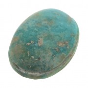 Oval cabochon - Grooved stone for macrame 25x18 mm Genuine Turquoise x1|raw }}