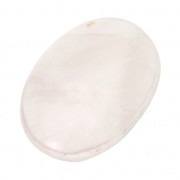 Oval cabochon - Grooved stone for macrame Rose Quartz x1