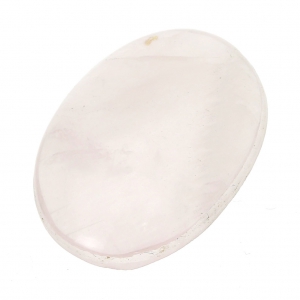 Oval cabochon - Grooved stone for macrame 18x13 mm Rose Quartz x1