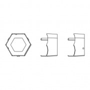 Setting for PureCrystal Kaleidoscope Hexagon 4699 14x16 mm Rhodium Tone x1